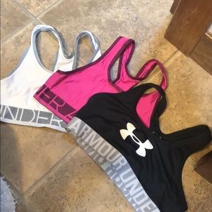 3 youth under armour sports bras